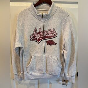 Rivalry threads 91 Razorbacks Women’s Half Zip Pullover Sweatshirt Size XL 16/18